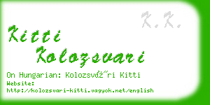 kitti kolozsvari business card